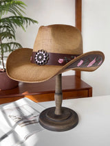 Vintage Panama Cowboy Hat brown