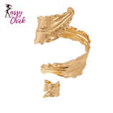 Vintage Pleated Leaf Bracelet Spiral Girls Accessories Sassy Chick Logo