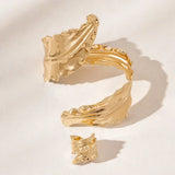 Vintage Pleated Leaf Bracelet Spiral Girls Accessories