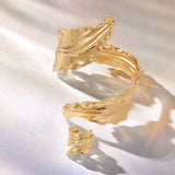 Vintage Pleated Leaf Bracelet Spiral Girls Accessories 