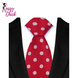 Vintage Polka Dots 8CM Wedding Necktie Sassy Chick Logo