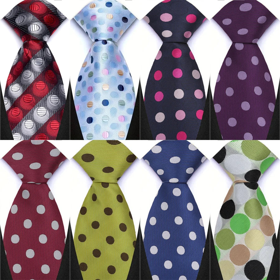 Collection of Vintage Polka Dots 8CM Wedding Necktie