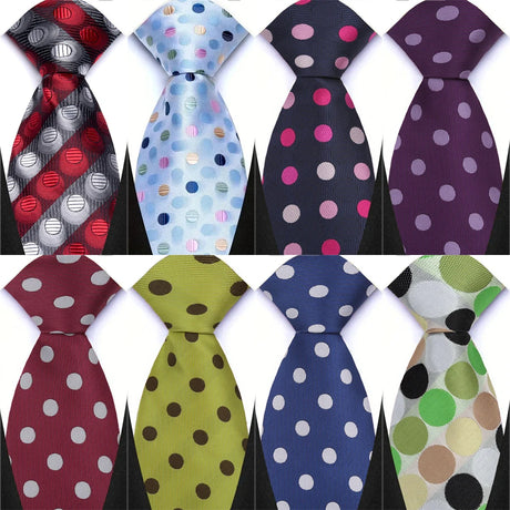Collection of Vintage Polka Dots 8CM Wedding Necktie