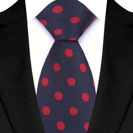 Blue Vintage Polka Dots 8CM Wedding Necktie