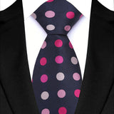Blue Vintage Polka Dots 8CM Wedding Necktie