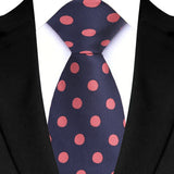 Blue Vintage Polka Dots 8CM Wedding Necktie
