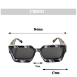 Size of Vintage Retro Square Men Sunglass