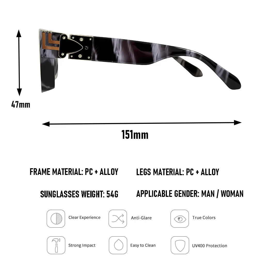 Details of Vintage Retro Square Men Sunglass