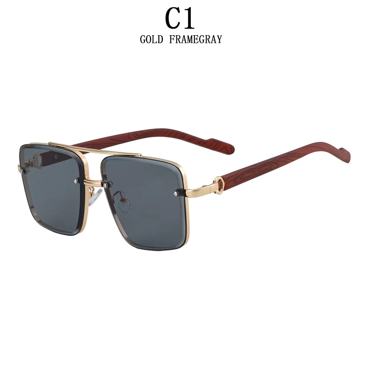 Vintage Retro Square Men Sunglasses