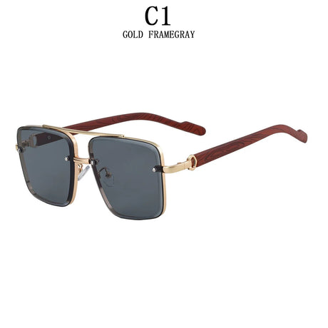 Vintage Retro Square Men Sunglasses