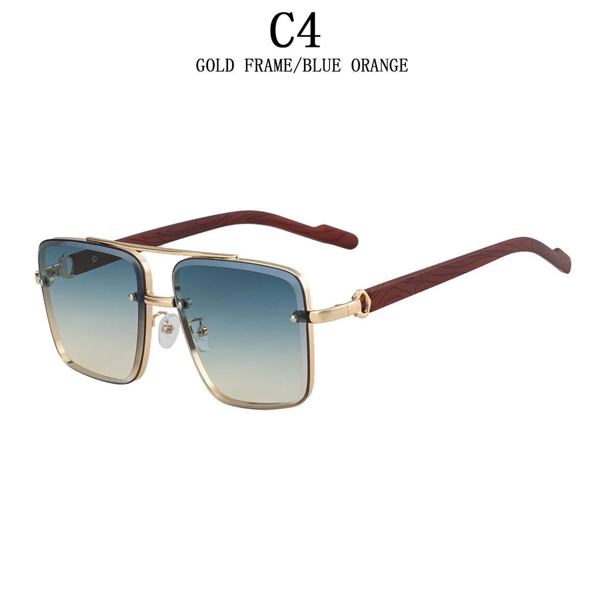Vintage Retro Square Men Sunglasses