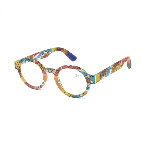Vintage Round Frame Clear Elderly Reading Eyewear