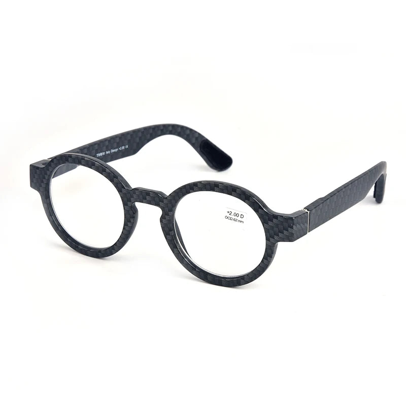 Black Vintage Round Frame Clear Elderly Reading Eyewear