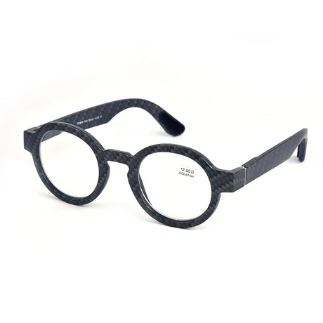 Black Vintage Round Frame Clear Elderly Reading Eyewear