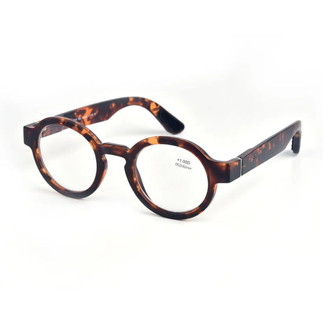 Leopard Vintage Round Frame Clear Elderly Reading Eyewear