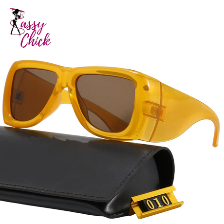 Vintage Sexy Hip Hop Gradient Ladies Sunglasses Sassy Chick Logo