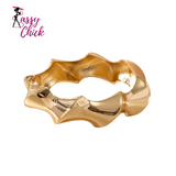Vintage Smooth Wide Thick Cuff Bracelet Sassy Chick Logo