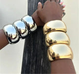 using Vintage Smooth Wide Thick Cuff Bracelet