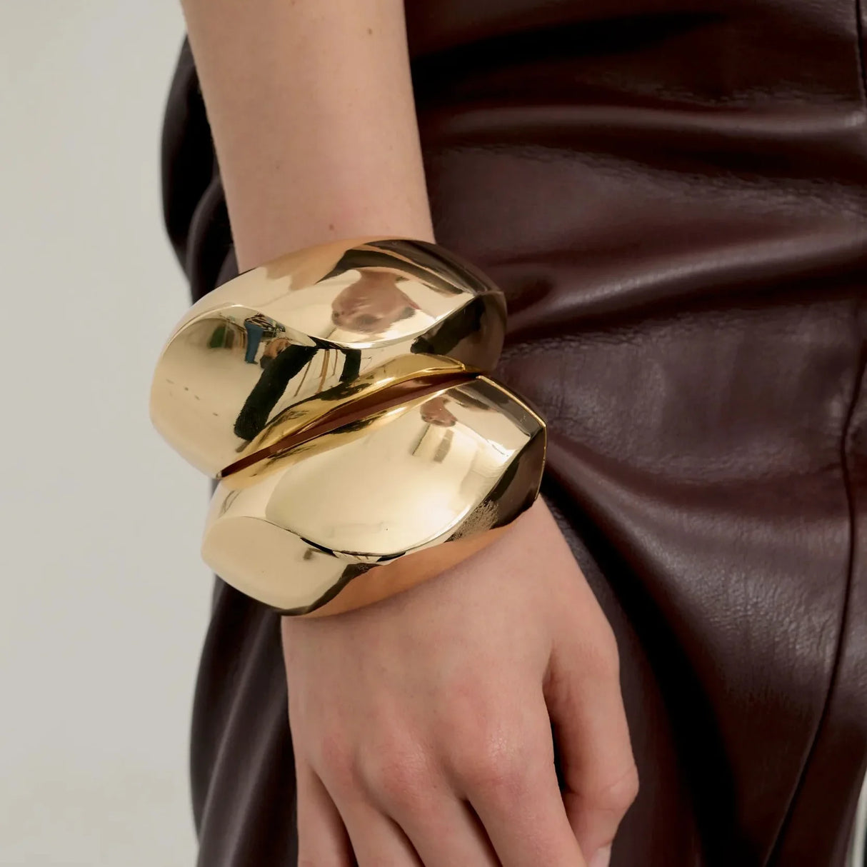 Using Vintage Smooth Wide Thick Cuff Bracelet