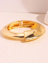 gold round cuff bracelet 