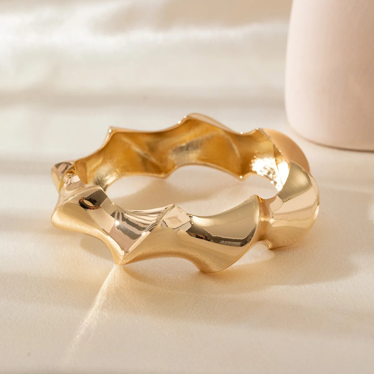 gold geometric cuff bracelet