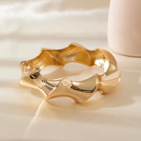 gold geometric cuff bracelet