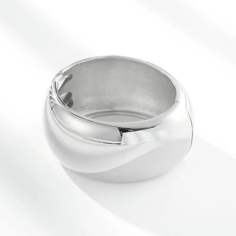 silver round cuff bracelet 