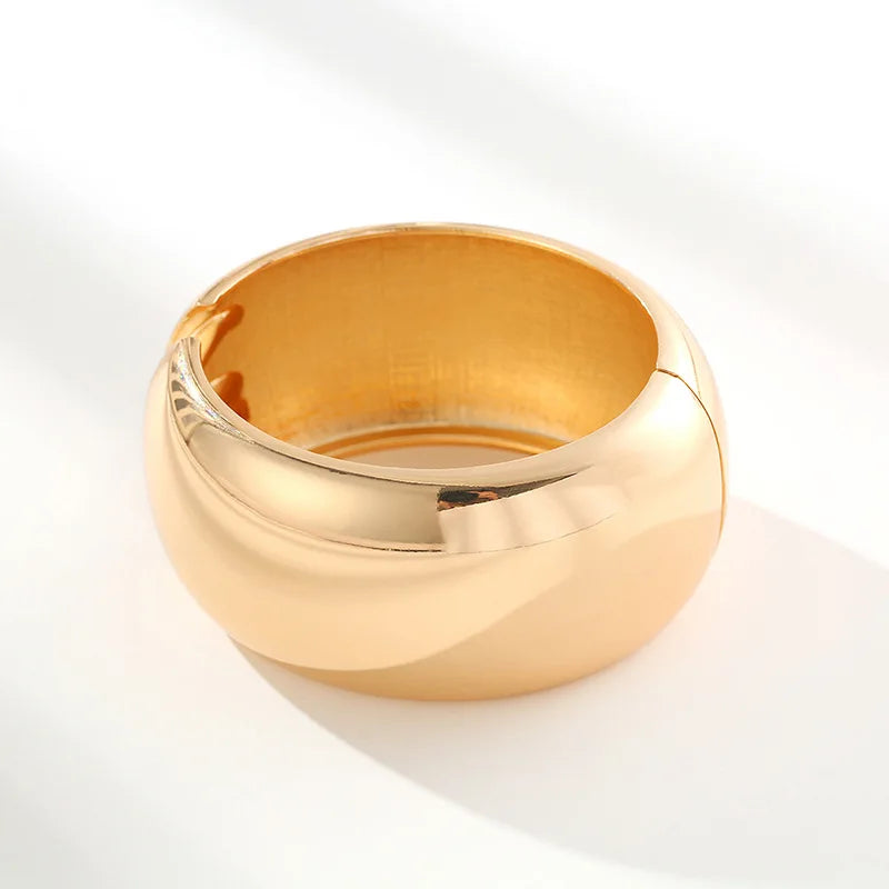 gold round cuff bracelet