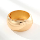 gold round cuff bracelet
