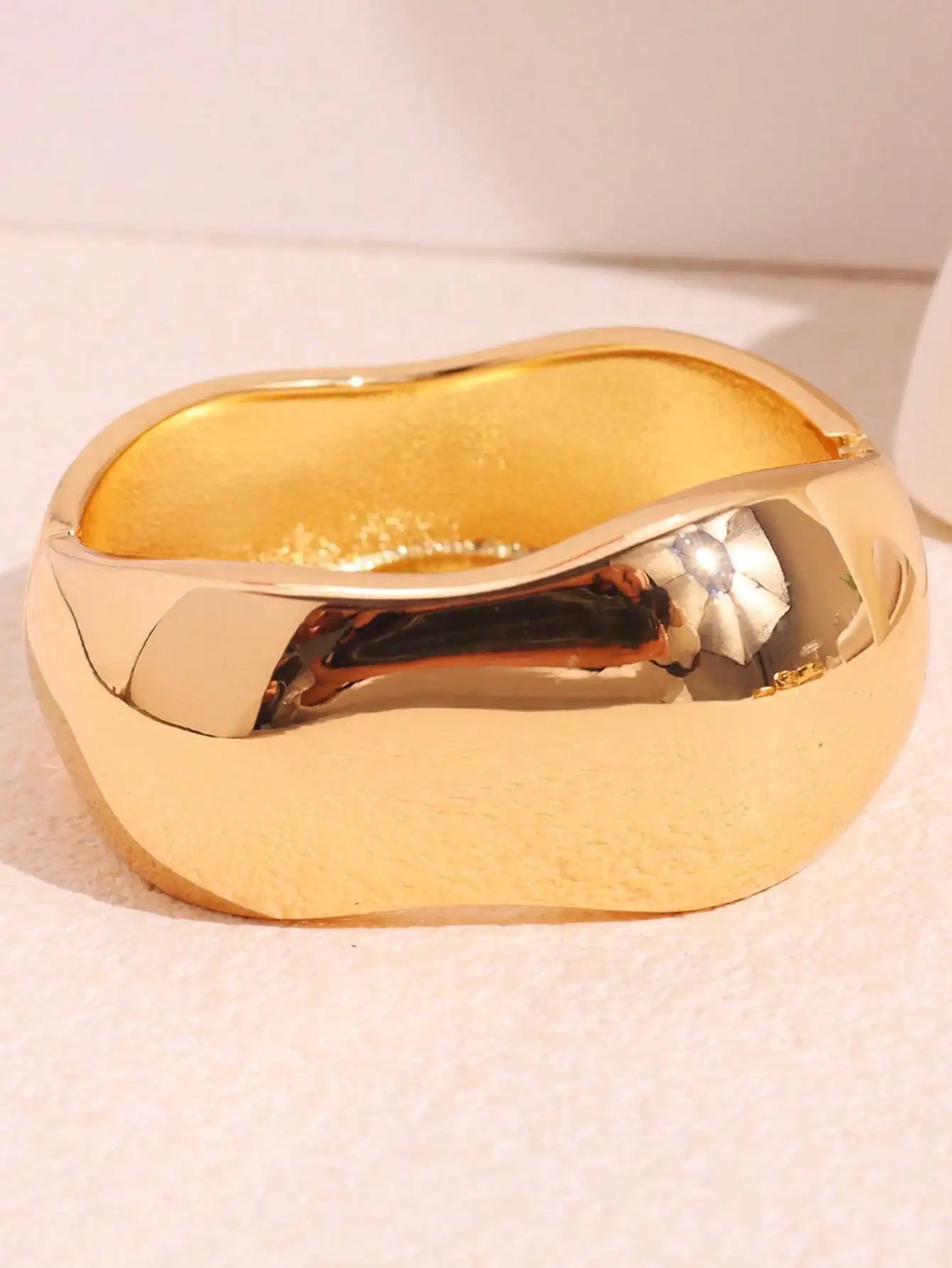gold geometric cuff bracelet 