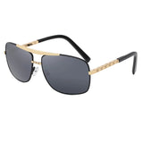 Vintage Square Driving Sunglasses gold black lens