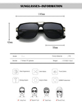 Details of Vintage Square Luxury Men Sunglasses