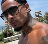 Model Using Vintage Square Pilot Outdoor Punk Sunglasses