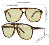 Vintage Square Pilot Outdoor Punk Sunglasses