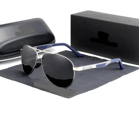 Vintage Square Polarized UV400 Sunglasses black gray