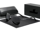 Vintage Square Polarized UV400 Sunglasses black