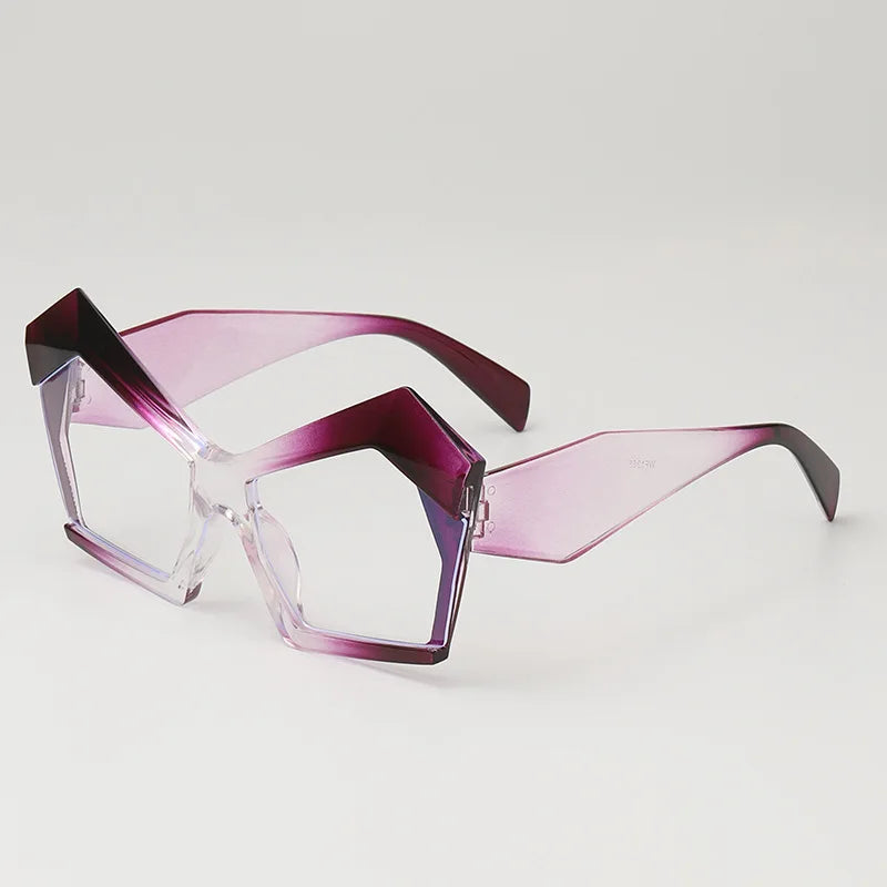 Purple Vintage Square Special Shaped Sunglasses