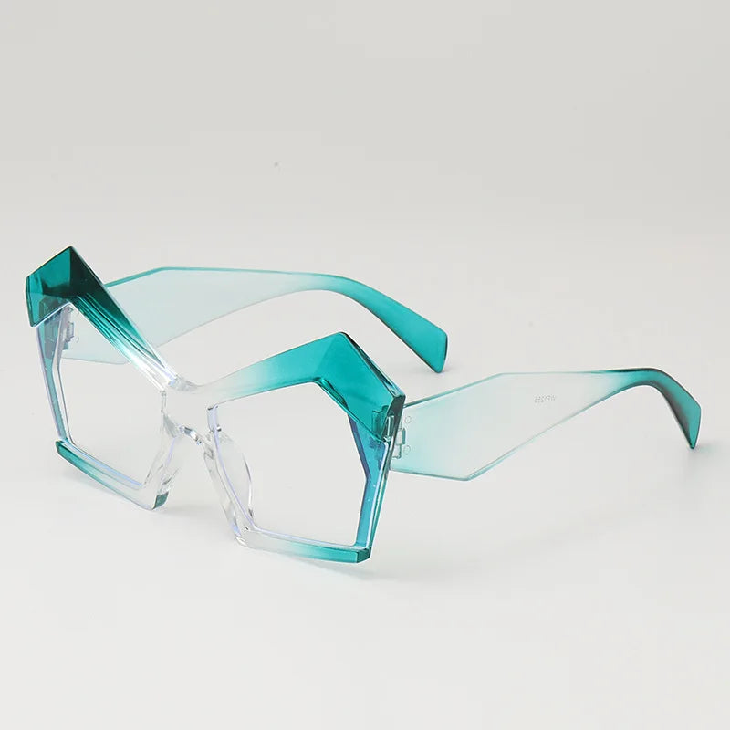 Blue Vintage Square Special Shaped Sunglasses