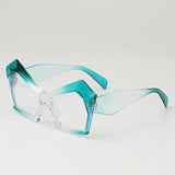 Blue Vintage Square Special Shaped Sunglasses