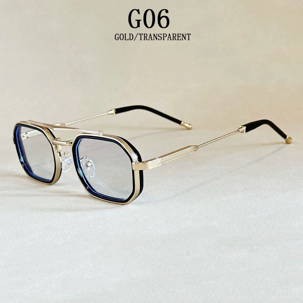 Vintage Square Steampunk Men Sunglasses