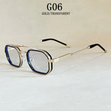 Vintage Square Steampunk Men Sunglasses