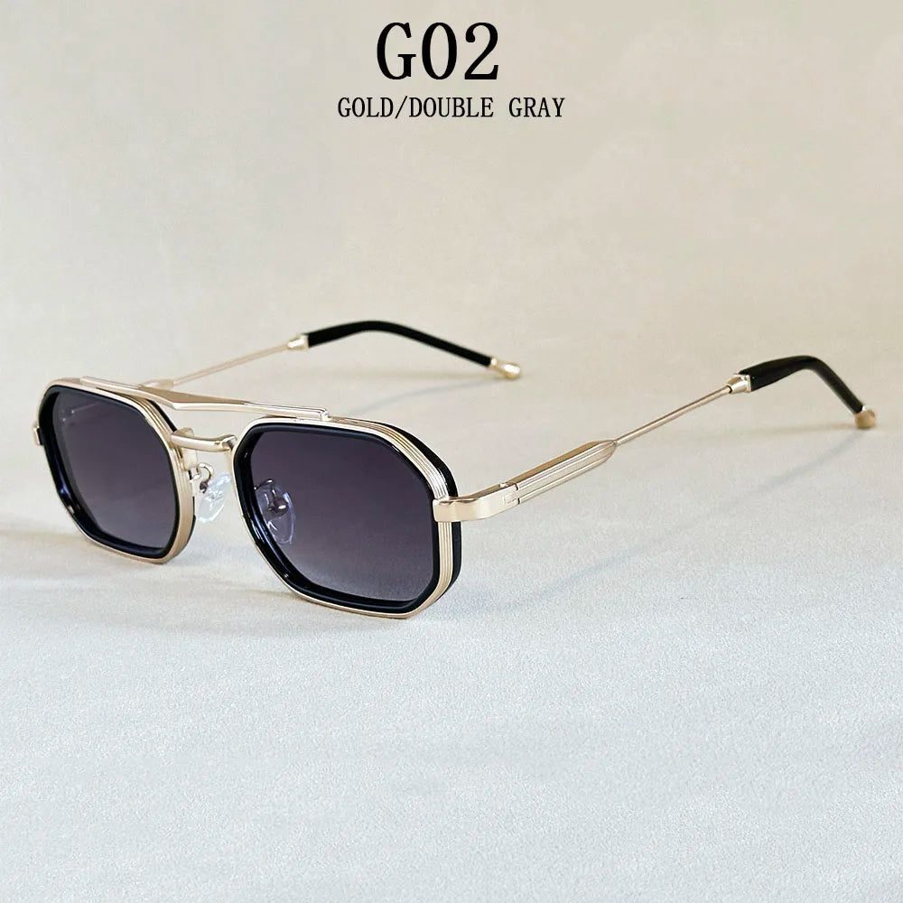 Vintage Square Steampunk Men Sunglasses