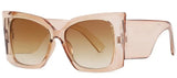 Vintage Square Thick Frame Retro Oversized Sunglasses
