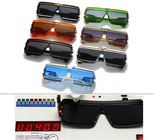 Collection Vintage Steampunk Big Frame Flat Top Rectangle Sunglasses
