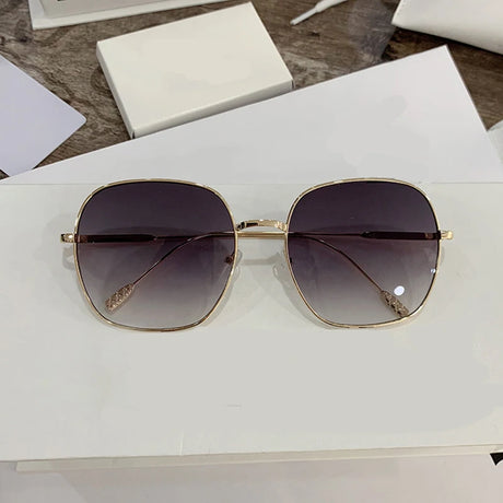 Black Vintage Steampunk Metal Frame Retro Square Mirror Sunglasses