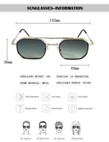 Size of Vintage Steampunk Square Men Sunglasses
