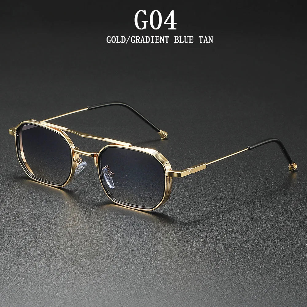 Vintage Steampunk Square Men Sunglasses