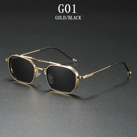 Vintage Steampunk Square Men Sunglasses