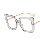 Transparent Gray Vintage Transparent Square Glasses Frame Anti Blue Eyeglass