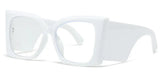 White Vintage Trend Big Frame Anti Blue Light Blocking Glasses